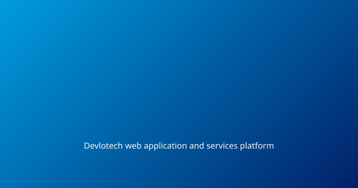 Devlotech – Developer Logic Meets Modern Technology